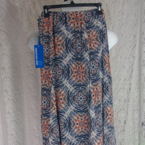 Sapphire Start Maxi Skirt Blue Orange NWT Size 12 - Picture 1 of 5